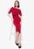 ZALORA WORK red Boat Neck Dress With Slit DEB96AA7296C06GS_4