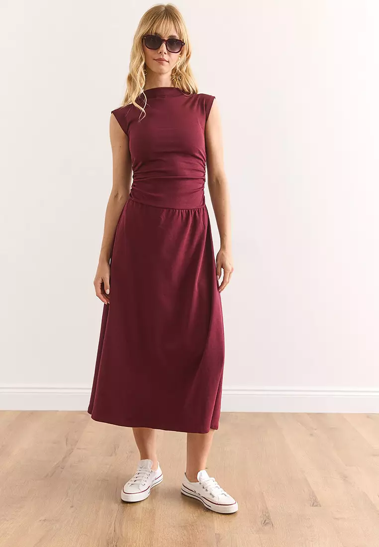 Waist Fitted Steel Interlock Dress