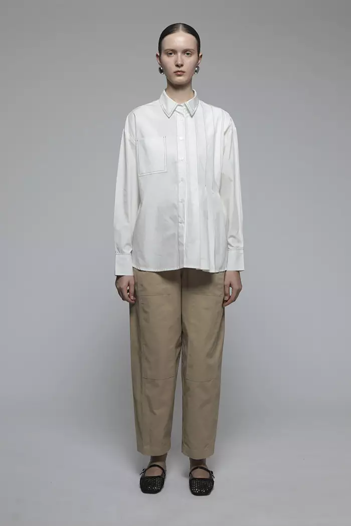 COTTONINK Studio - Atasan Kemeja Wanita Off-white Pietra #StudioEssentials