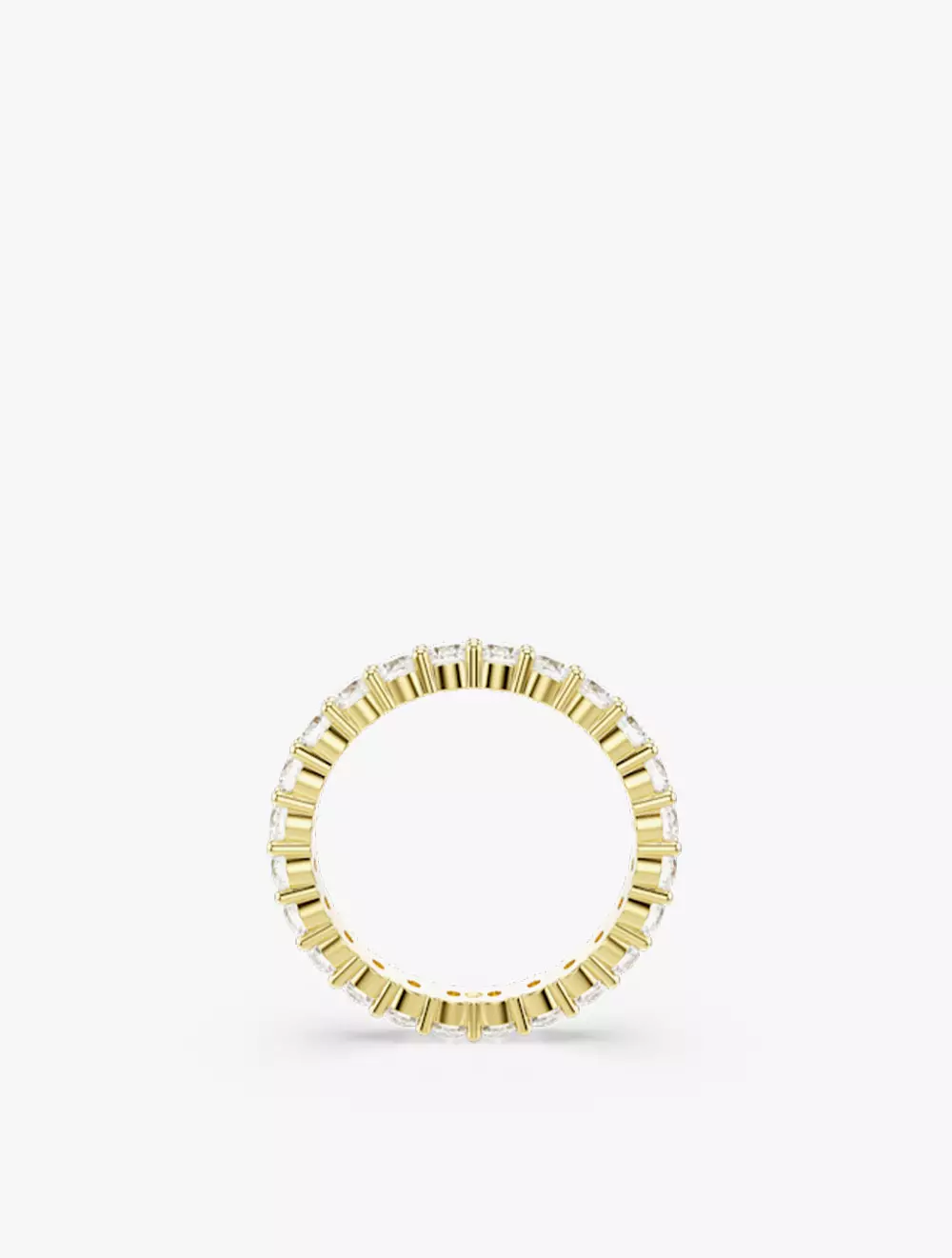 Matrix Vittore band ring, Round cut, White, Gold-tone plated - 52