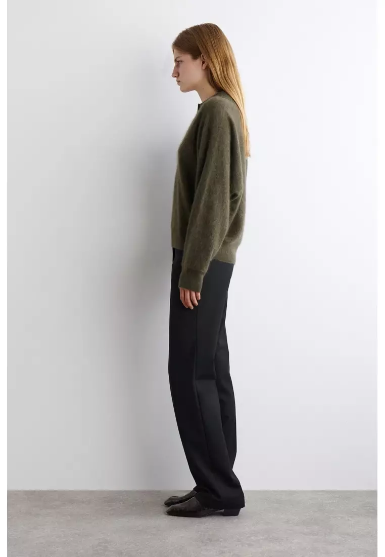 BRUSHED-CASHMERE POLO JUMPER