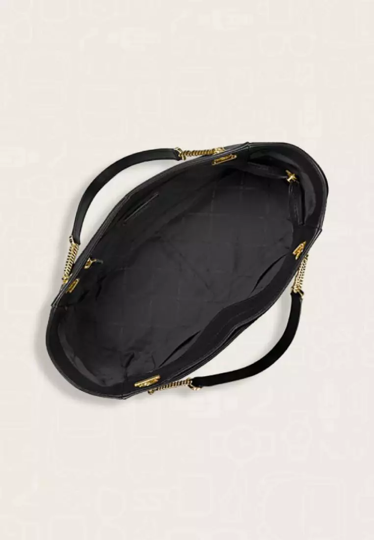 Michael Kors Jet Set Large Saffiano Leather Shoulder Bag Black