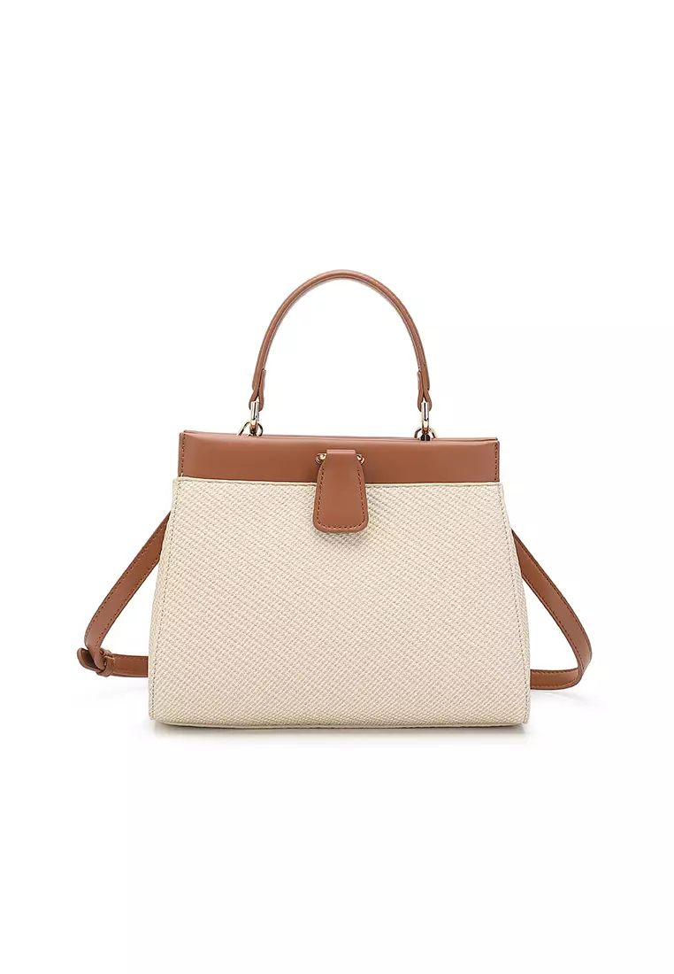 Women's Top Handle Bag / Sling Bag / Crossbody Bag / Shoulder Bag - Beige / Brown