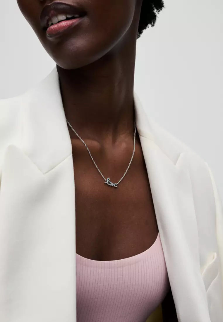 Pandora Sparkling Handwritten Love Collier Necklace (45cm)