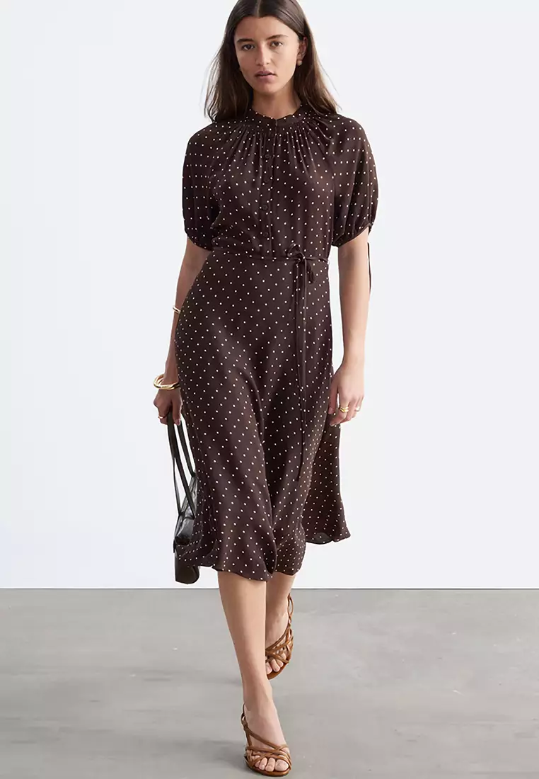 Tie-Waist Midi Dress