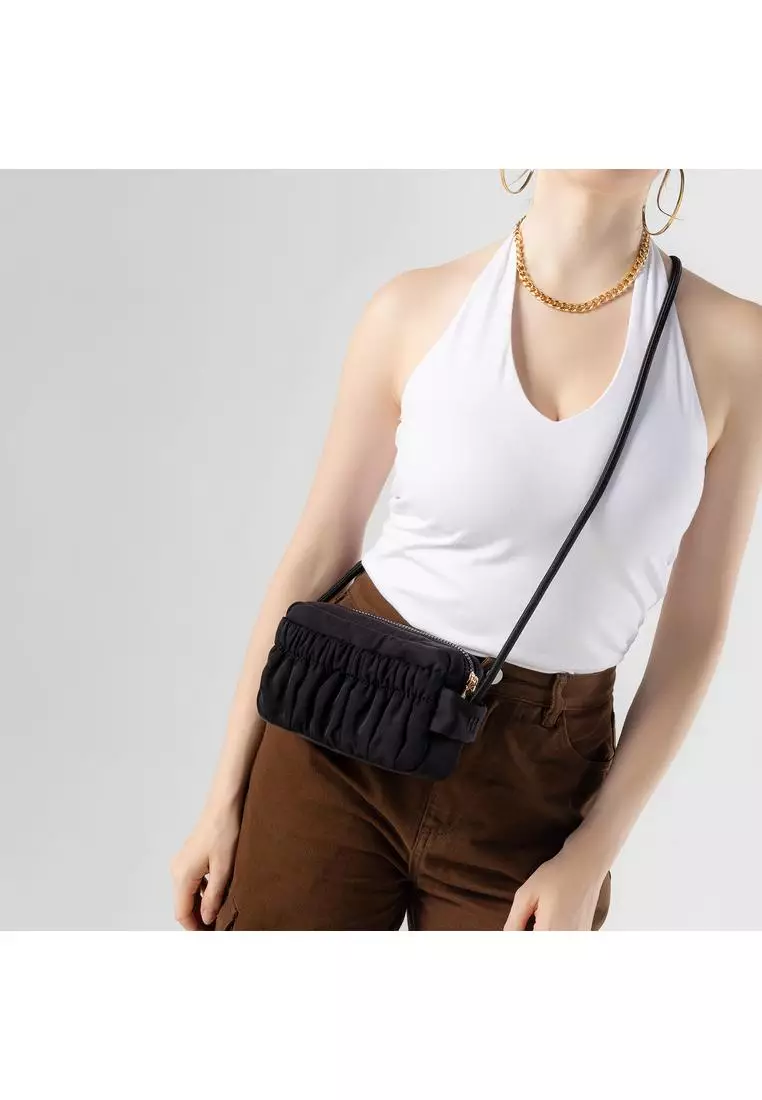 Poofah Crossbody Bag - Black