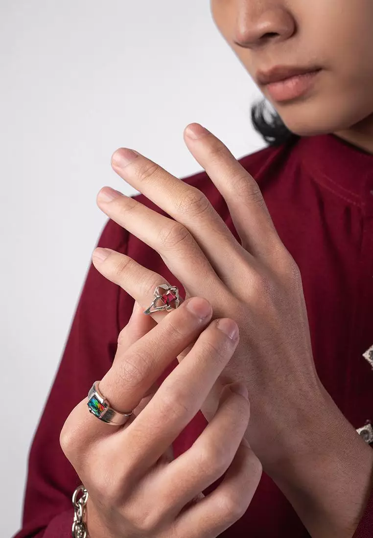 Liana Mirage Bold Red Corundum Ring