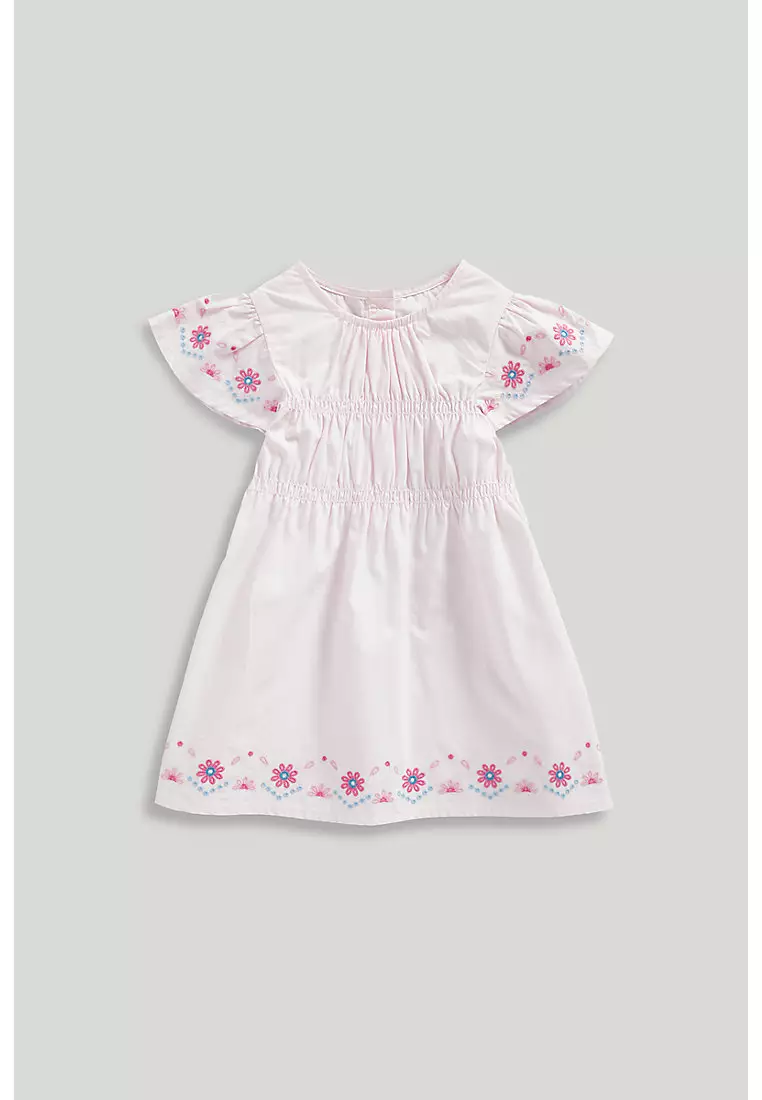 Mothercare Pink Tiered Cotton Dress