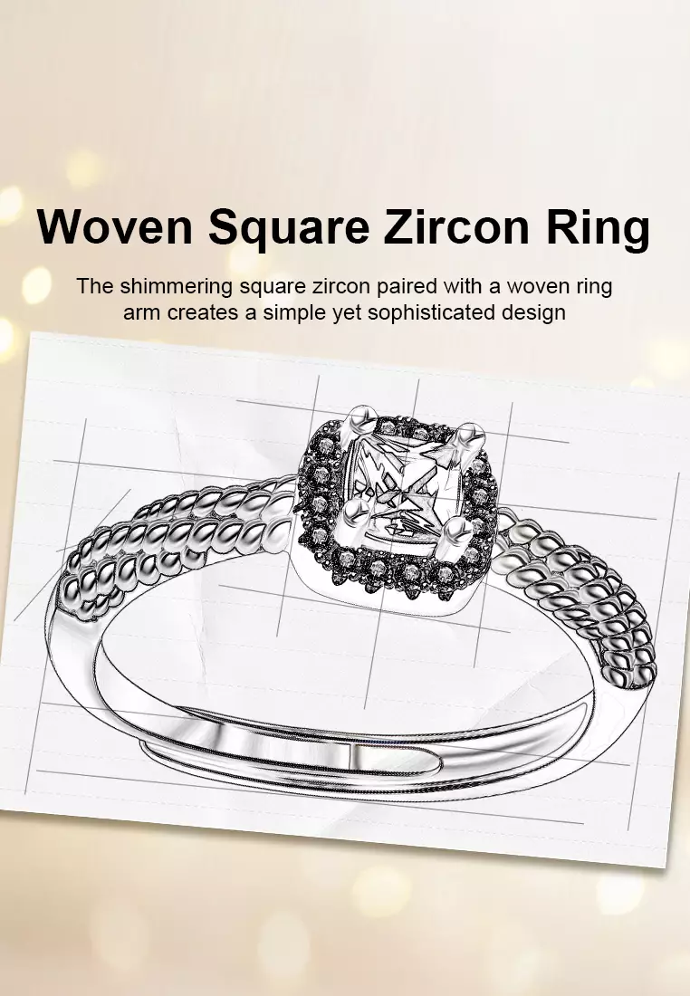 Cincin Wanita Titanium Original R004 Perhiasan Korea Fashion Free Size Rings Cewek Anti Luntur