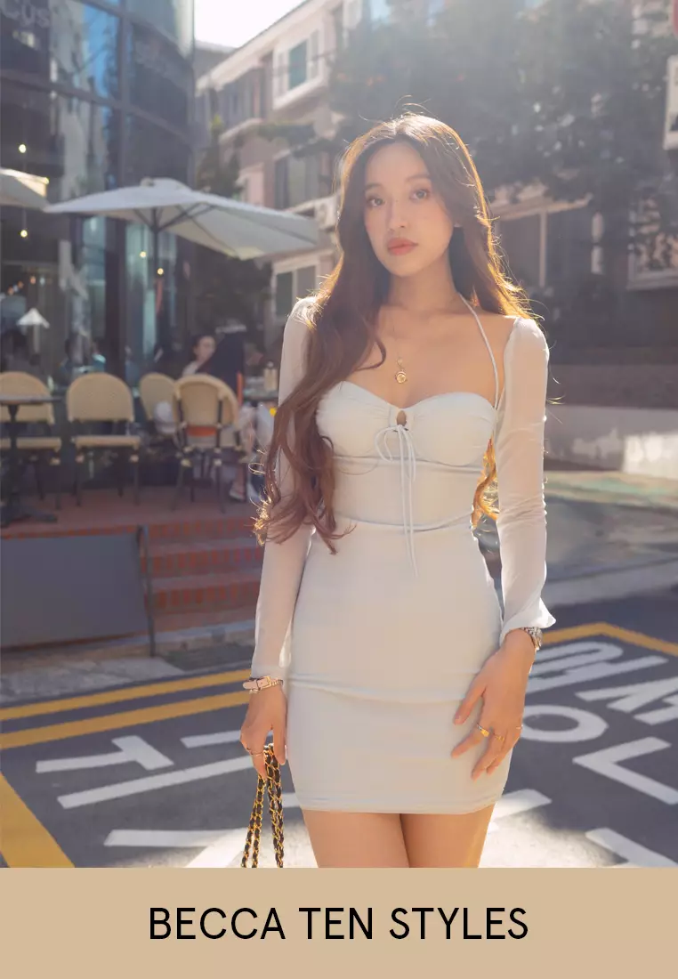 Chiffon halter dress sale