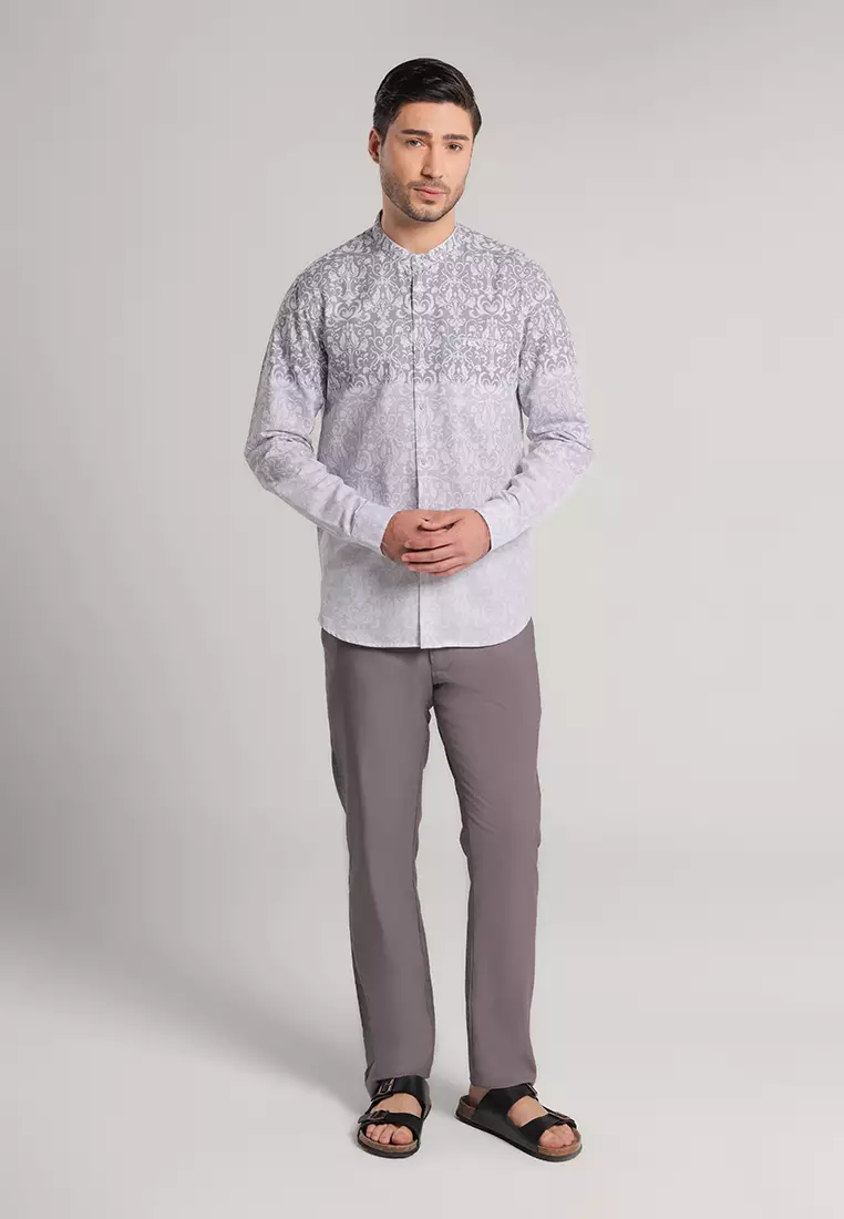 MOC x Habib Jafar Kemeja Shanghai Lengan Panjang Ario - Grey