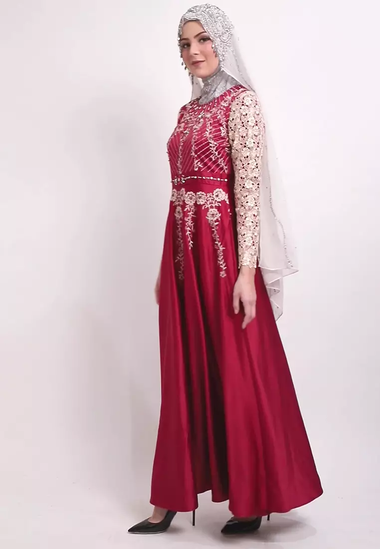 Chamoniq Gamis Brokat Satin