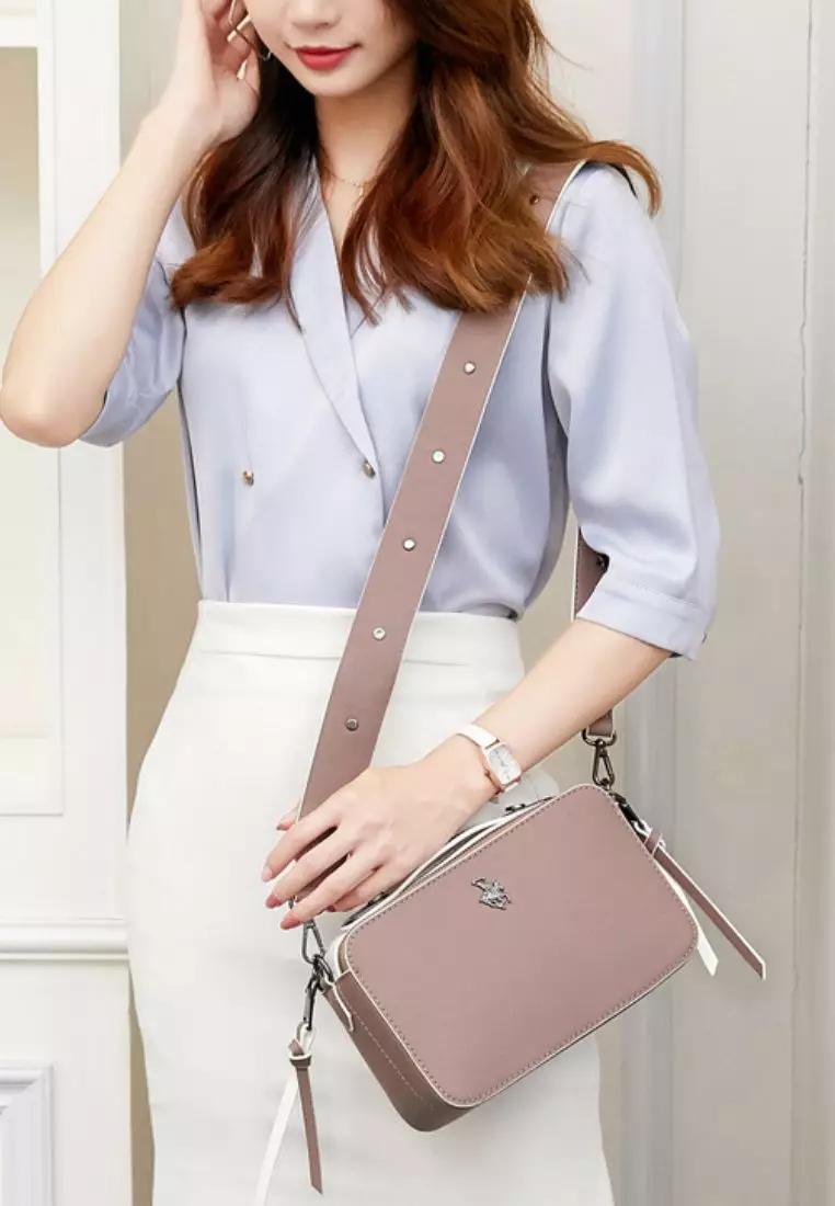 Women's Top Handle Bag / Sling Bag / Crossbody Bag - Beige