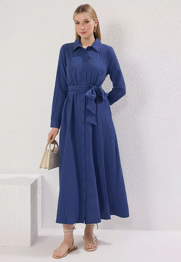 Saks Belted Woven Shirt Dress Tctss25Eb00068