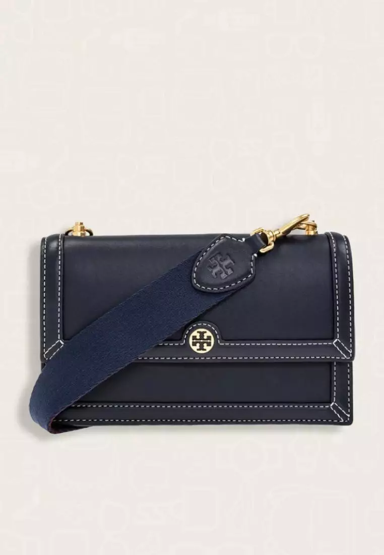 Tory burch top navy clutch