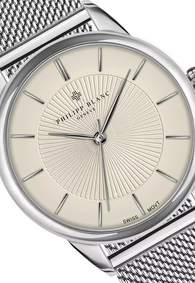 Buy Philipp Blanc Philipp Blanc Silver Montreux silver mesh Online ZALORA Malaysia