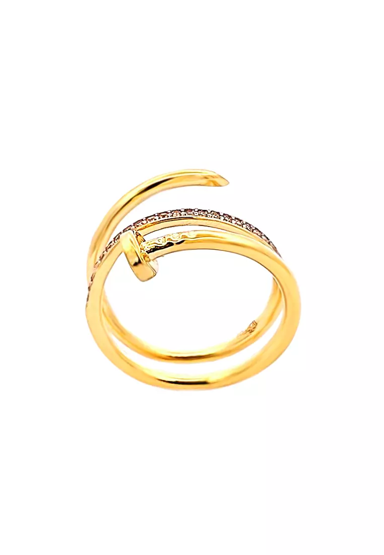 18K HQZ Yellow and White Gold Ladies Ring GRL-6091