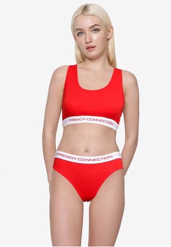French Connection red CROP TOP & BRIEF FC SET 94CDFUS2F1B89FGS_1