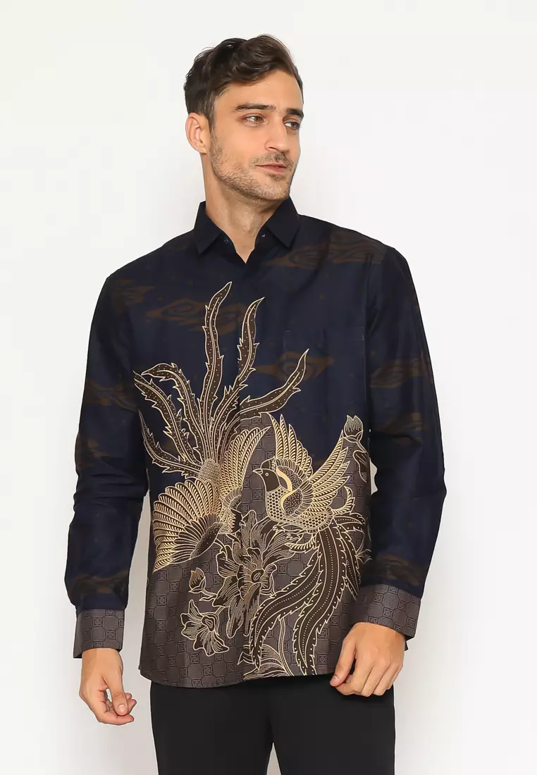 Aksa Batik Pria Kemeja Panjang Savero Sachi