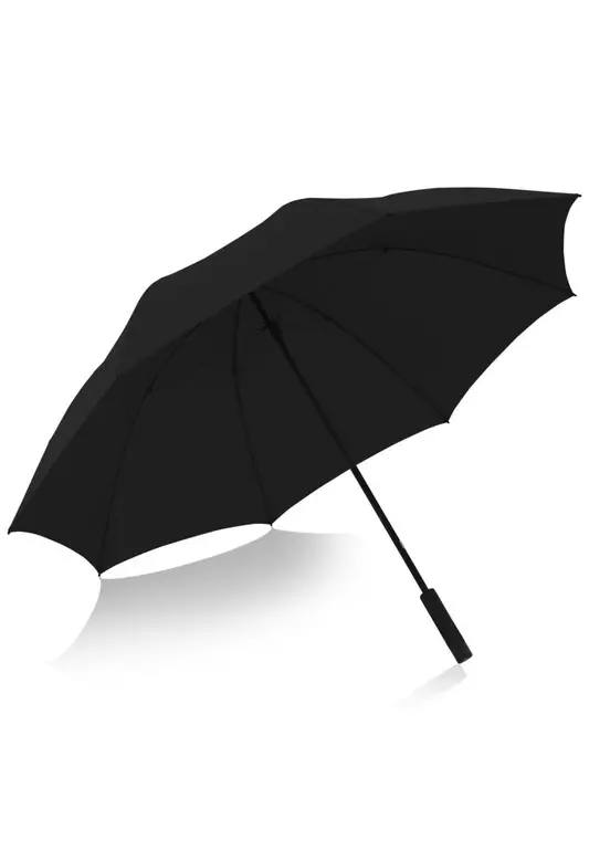 Knirps U.900 Ultralight XXL Manual Umbrella - Black with Black Coating