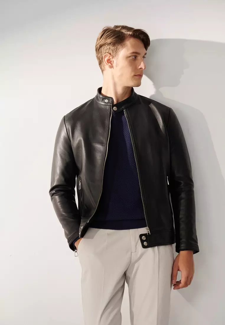 Deep Sapphire Blue Pure Cotton Crew Neck Sweater