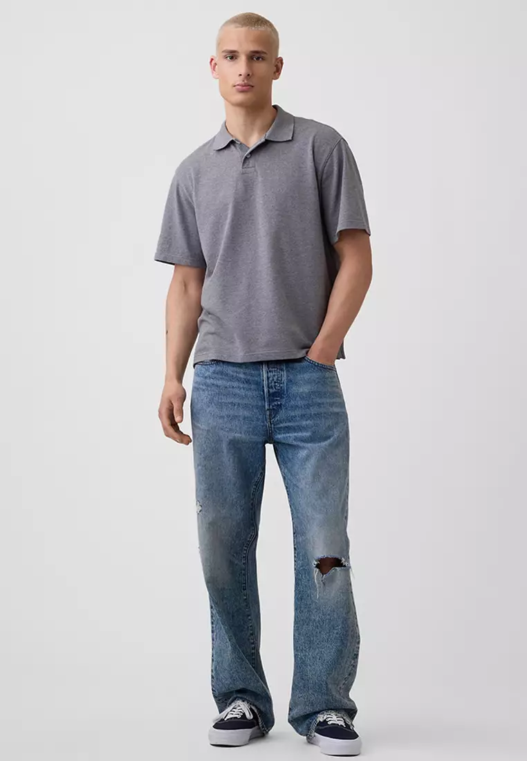 Relaxed Pique Polo Shirt