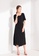 XAFITI black Short Sleeves Solid Dress B6FBAAA57A98F5GS_5