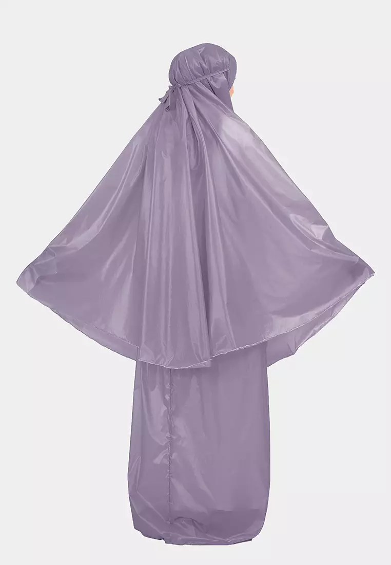 Zelena - Jayda Travel Prayer Set | Mukena Dewasa Basic Resleting 2in1 - Frost Lavender