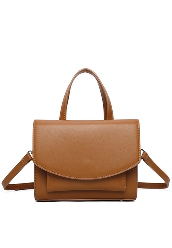 Milliot & Co. brown Sibilla Top Handle Bag D0F25ACA37101DGS_1