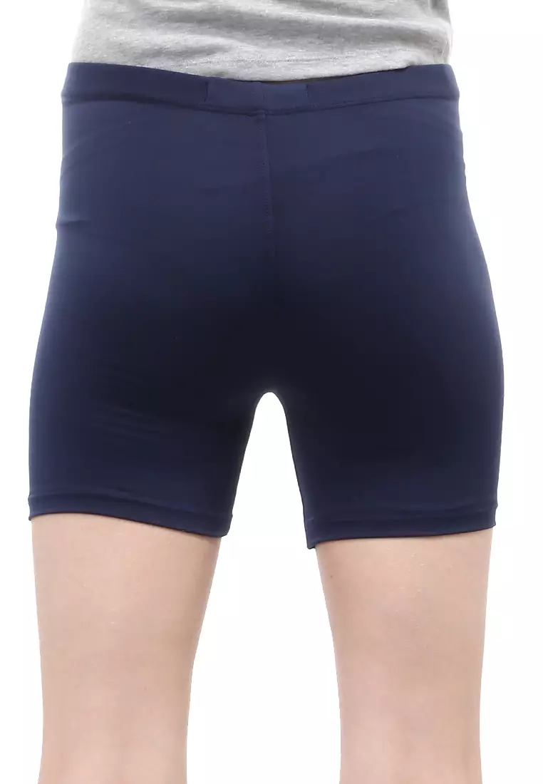 Hot Pants Motif Polos Design Simple Dalaman Wanita Relaxed Fit - Navy