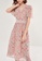 OUNIXUE pink Fashion Lace V-Neck Chiffon Dress AE653AAE7FC0E7GS_3
