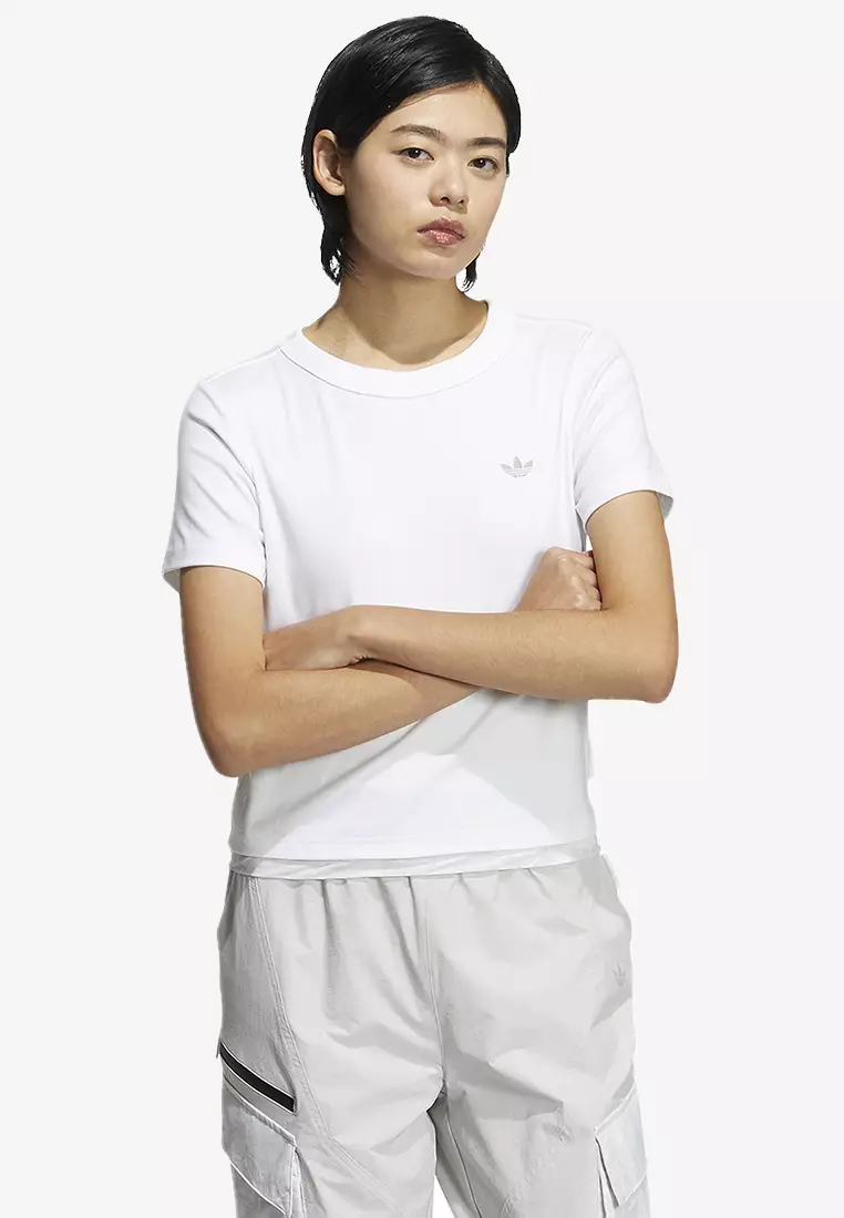 Girls white shop adidas t shirt