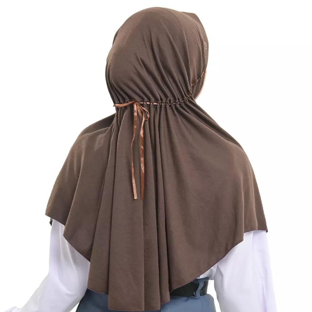 Rabbani - Kerudung Sekolah Instan Innova - Brown XL (New)