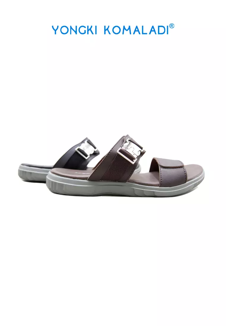 [ ORIGINAL ] YONGKI KOMALADI SANDAL OL-ECC456-24 COKLAT TUA