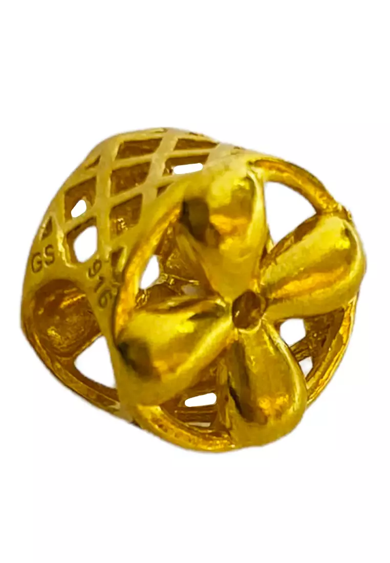 LITZ 916 (22K) Gold Flower Charm CGP0269-1.59g+/-