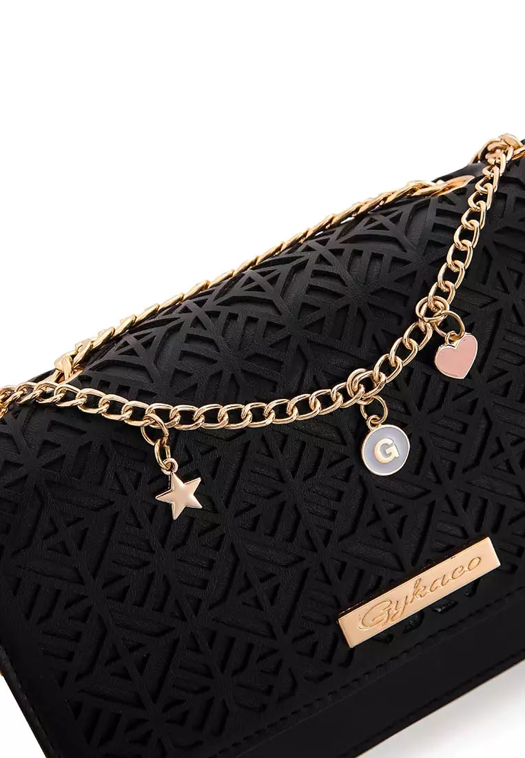 GYKACO HANSOO Black - Tas Wanita Sling Bag - Fashion Top Handle Bag (Import)