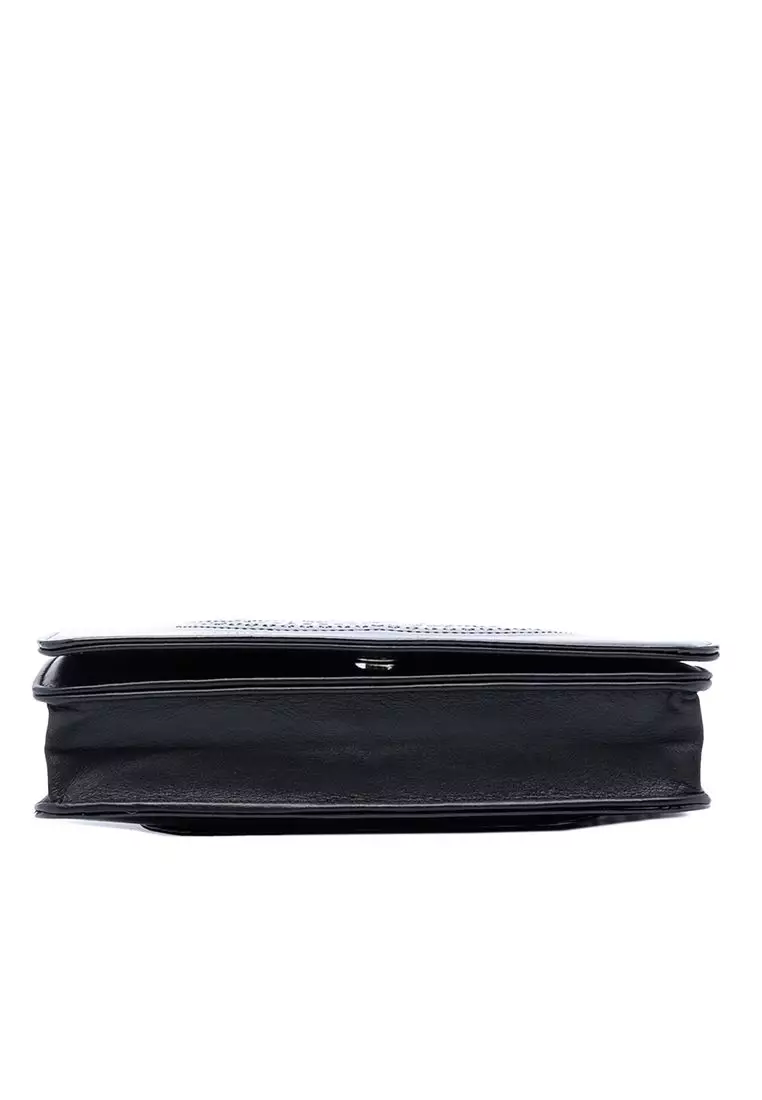 Pre-Loved Chanel Cc Patent Strass Embellished Wallet On Chain