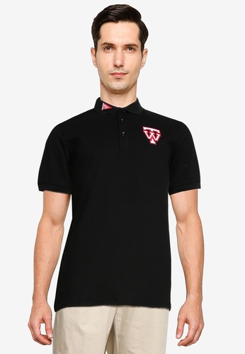 FIDELIO black TW Flag Casual Polo Shirt 45260AA4F0C104GS_1