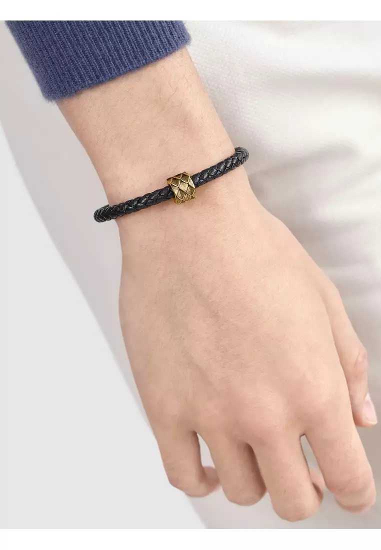 999 24K Solid Gold Noir XL Charm Gold Dragon Scale Charm for Women, Men and Unisex 94750C (Bracelet not included)