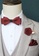 Kings Collection red Red Bow Tie with Buttonhole and Brooch (UPKCBT2003) 1EFC7AC96061F8GS_2