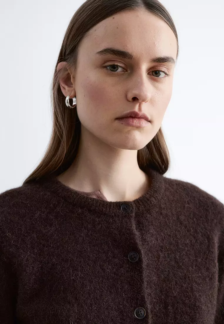 Alpaca-Blend Cardigan