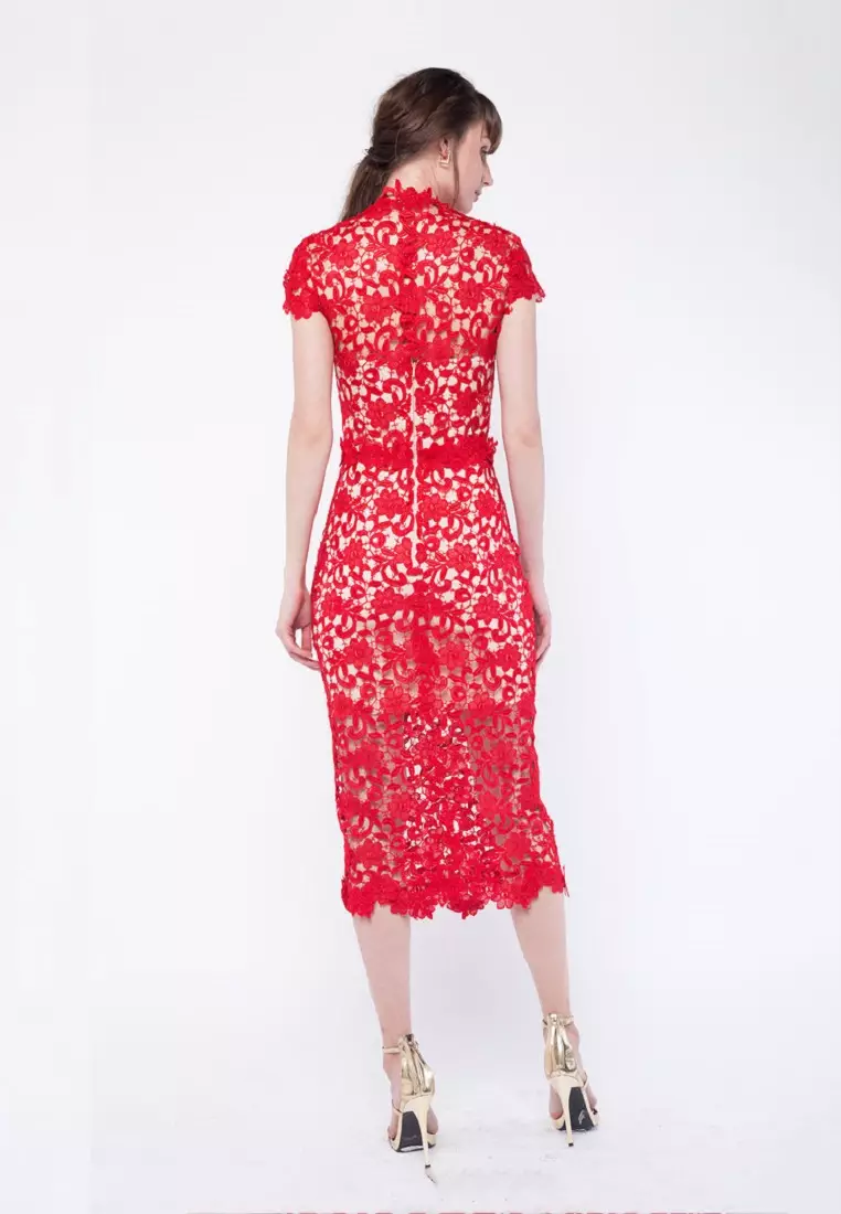 Alexis red leona dress sales