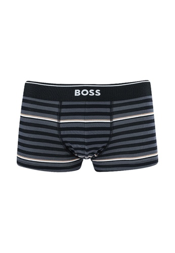 BOSS black Stretch Cotton Striped Trunks B0308USA90AB4FGS_1