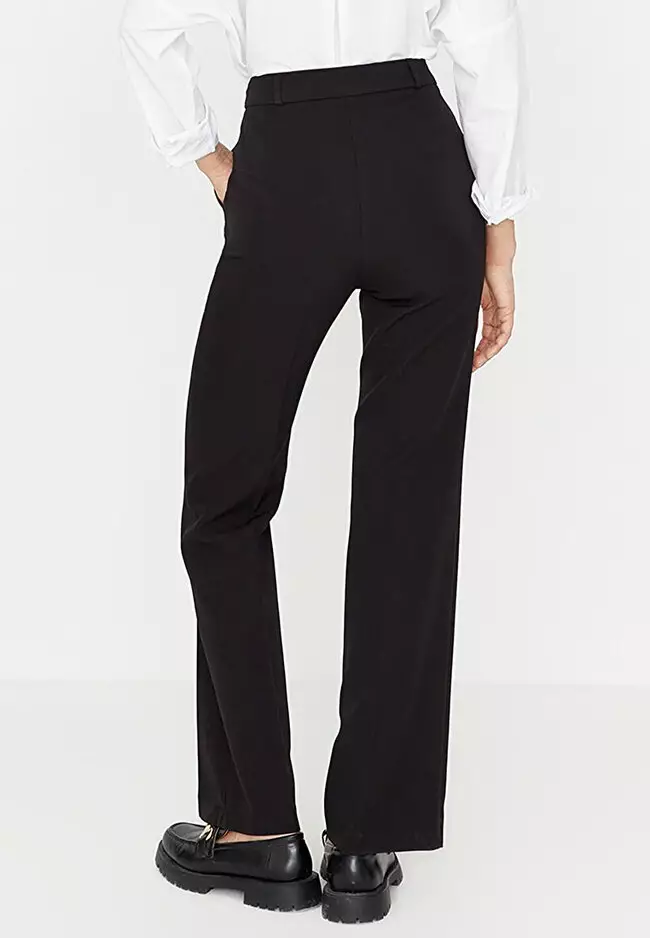 Buy Trendyol High Waist Wide Legs Trousers Online