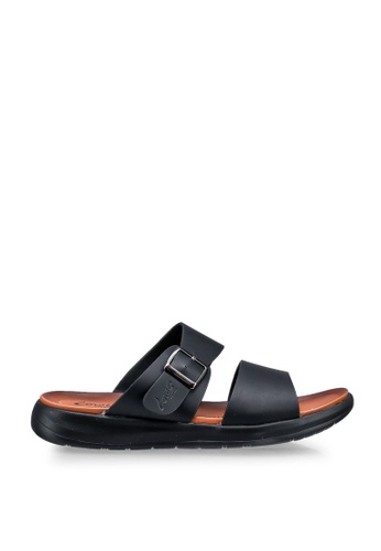 Louis Cuppers black Double Strap Sandals CCBD7SH31183CEGS_1