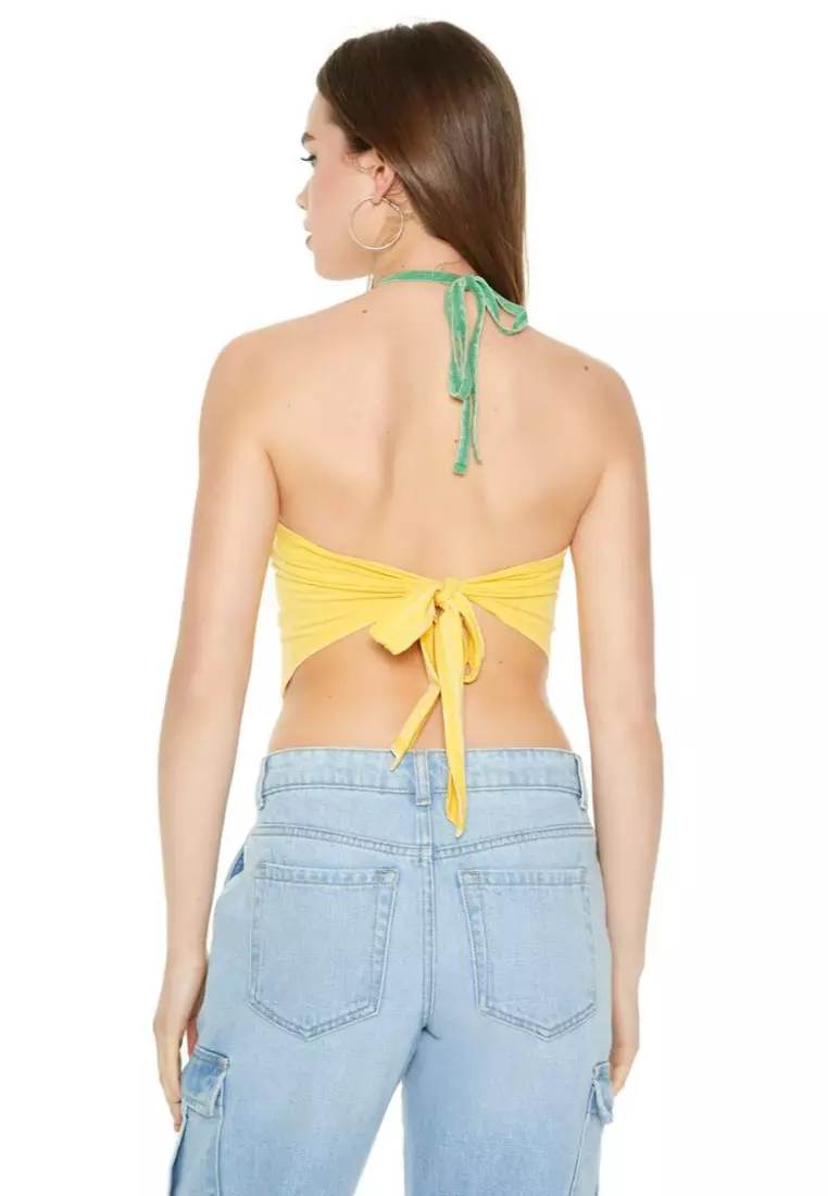 Forever 21 yellow crop top new arrivals