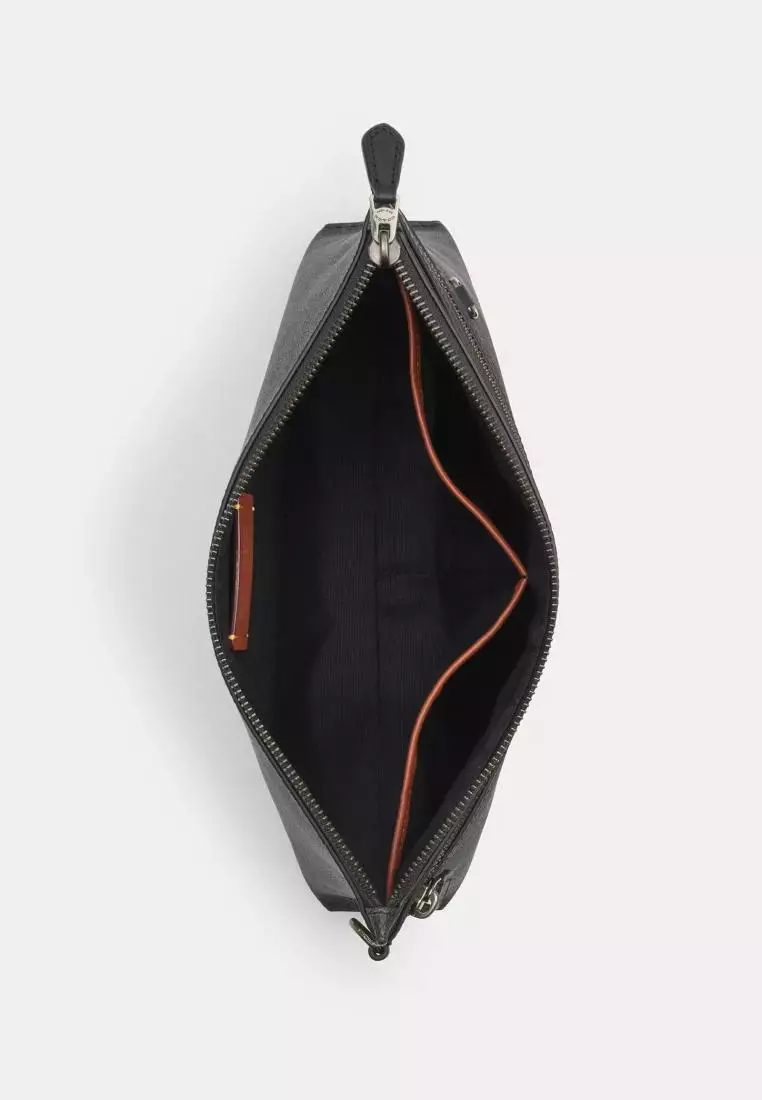 COACH Carry All Pouch In Signature Canvas Charcoal Black