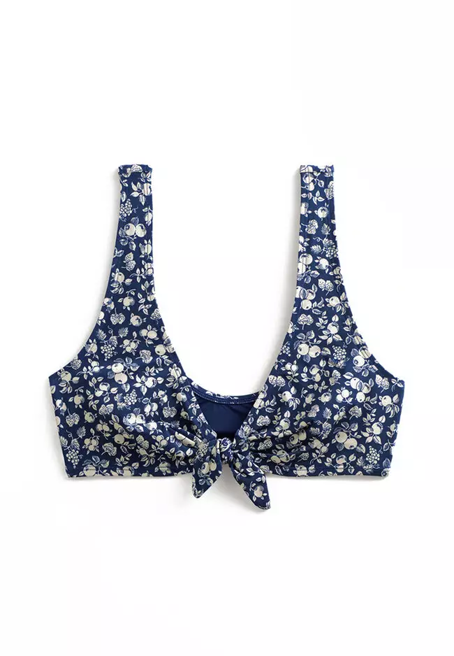 Buy & Other Stories Printed Front Tie Triangle Bra Online