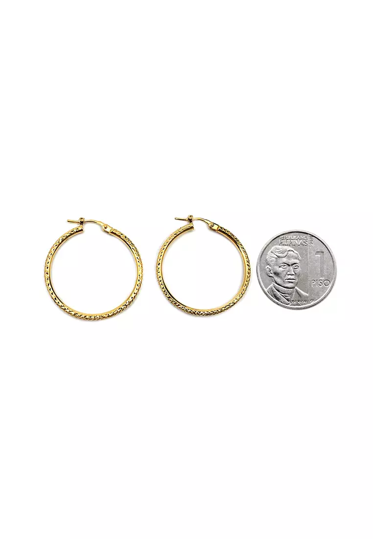 18K Italian Made Yellow Gold Earrings