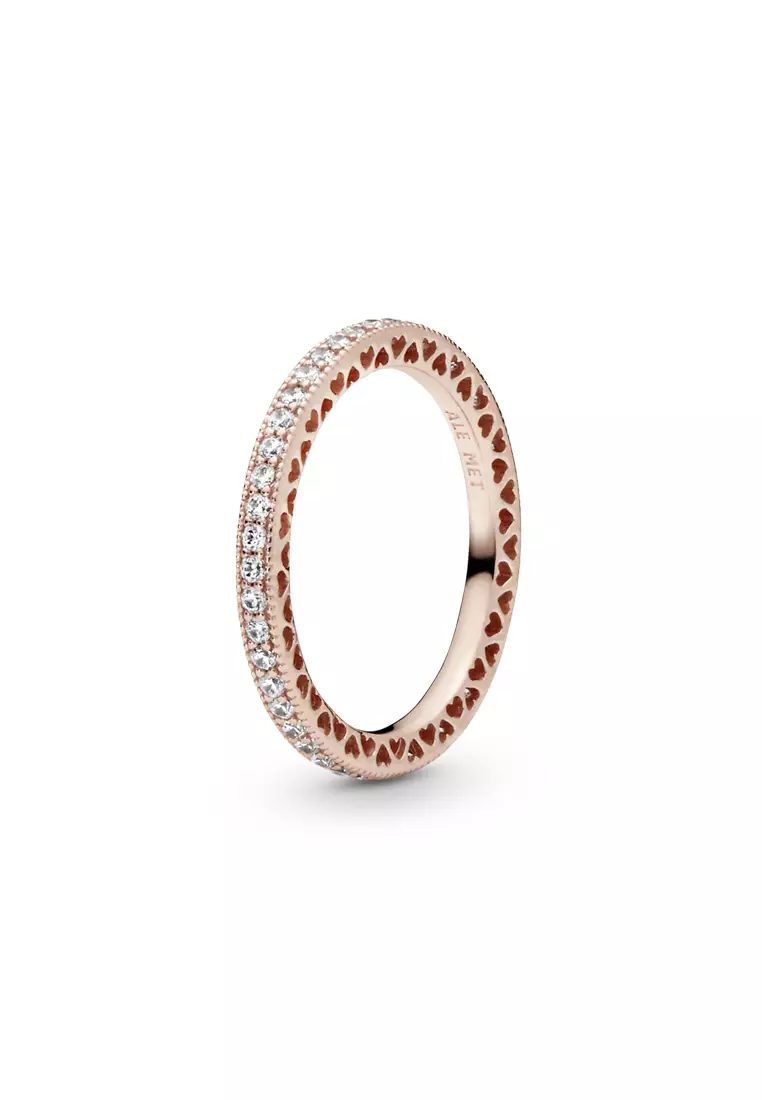 Buy PANDORA Pandora 14k Rose Gold-Plated Sparkle Hearts Ring